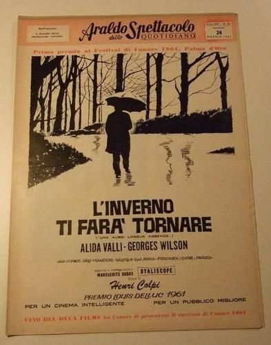 ARALDO DELLO SPETTACOLO magazine side cover Issue 95  1961