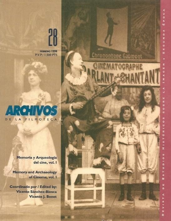ARCHIVOS DE LA FILMOTECA magazine side cover Issue 28  1998