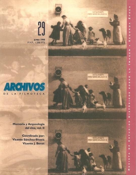 ARCHIVOS DE LA FILMOTECA magazine side cover Issue 29  1998