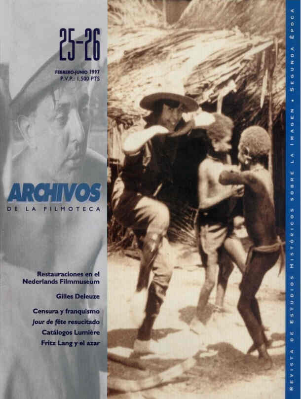 ARCHIVOS DE LA FILMOTECA magazine side cover Issue 25/26 February/June 1997
