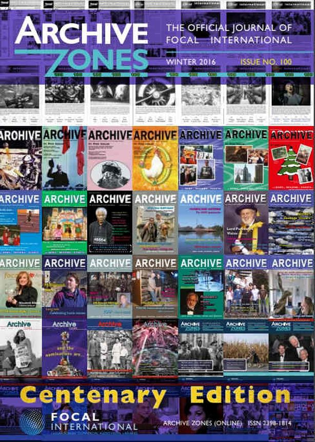 ARCHIVE ZONES magazine side cover Issue 100 Winter 2016
