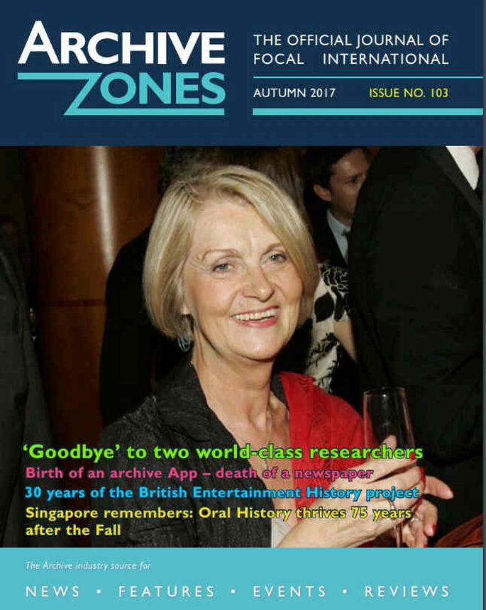 ARCHIVE ZONES magazine side cover Issue 103 Autumn 2017