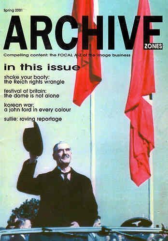 ARCHIVE ZONES magazine side cover Spring 2001