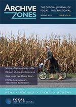 ARCHIVE ZONES magazine side cover Issue 85 Spring/April 2013