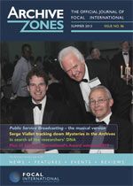 ARCHIVE ZONES magazine side cover Issue 86 Summer/July 2013