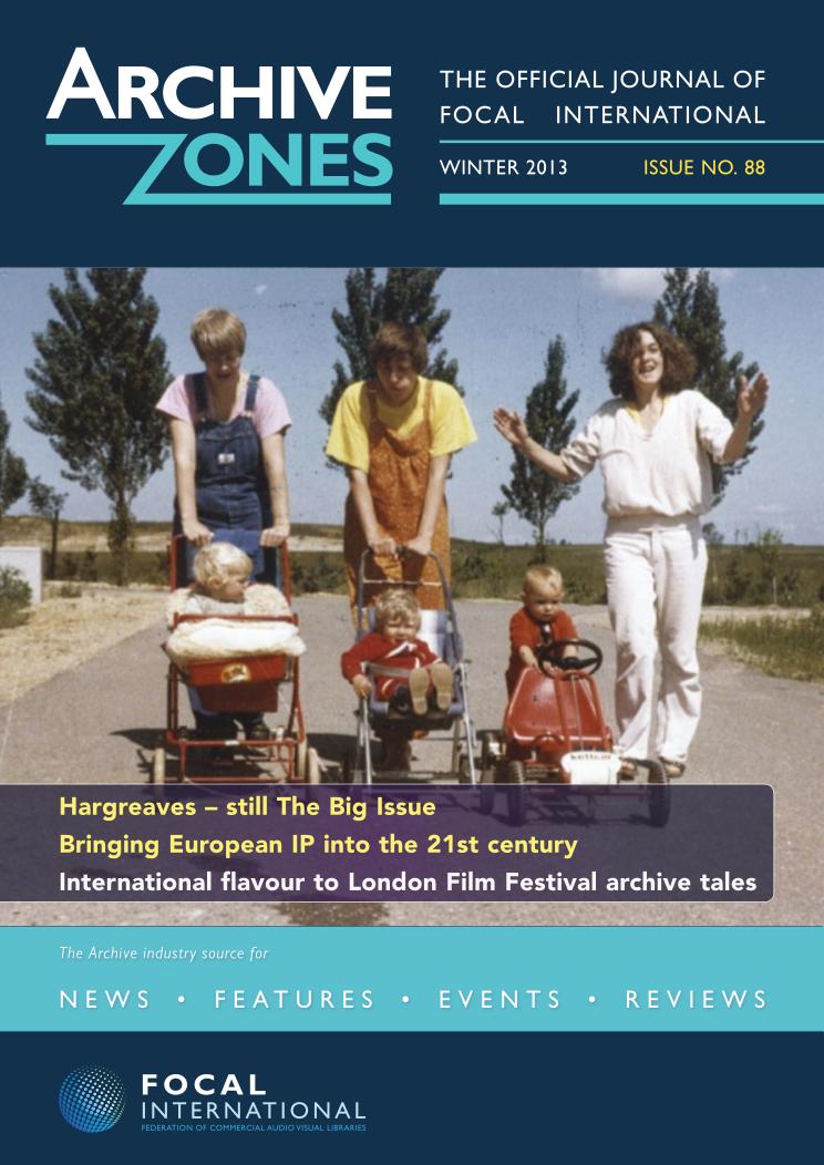 ARCHIVE ZONES magazine side cover Issue 88 Winter 2013