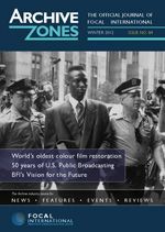 ARCHIVE ZONES magazine side cover Issue 84 Winter/December 2012
