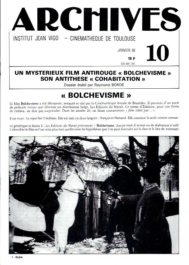 ARCHIVES magazine side cover Issue 10  1988