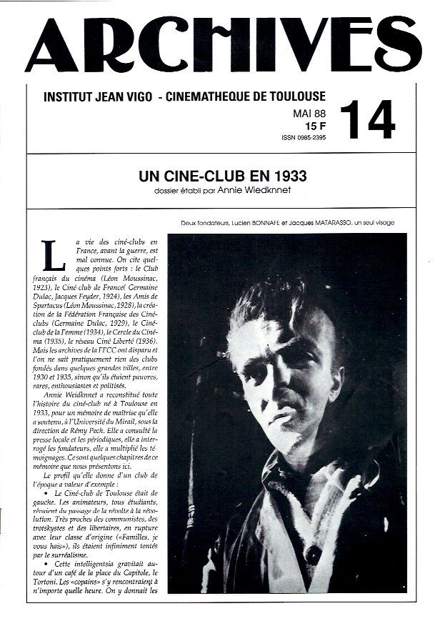 ARCHIVES magazine side cover Issue 14  1988