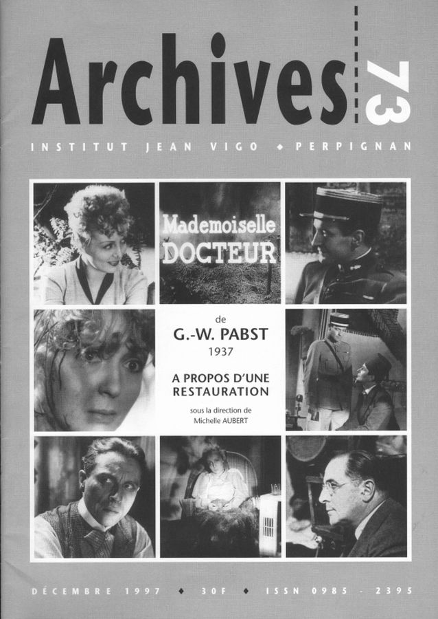 ARCHIVES magazine side cover Issue 73  1997