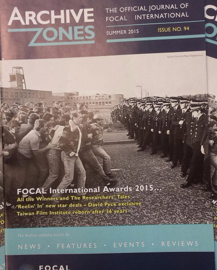 ARCHIVE ZONES magazine side cover Issue 94 Summer 2015