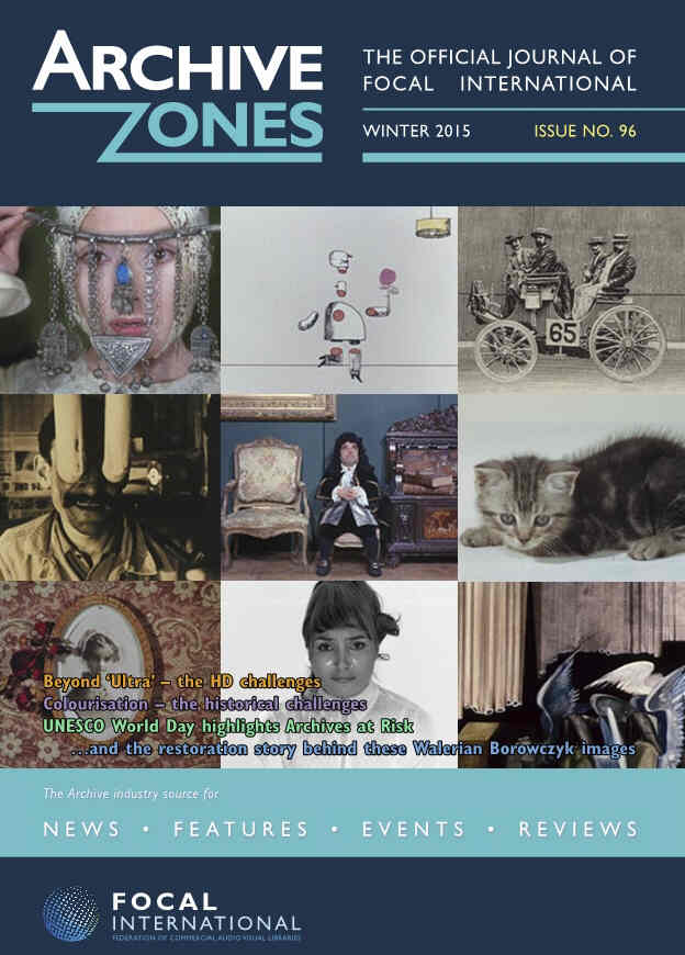 ARCHIVE ZONES magazine side cover Issue 96 Winter 2015