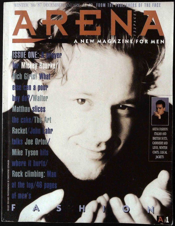 ARENA UK magazine side cover Issue 1  December 1986/ January 1987 