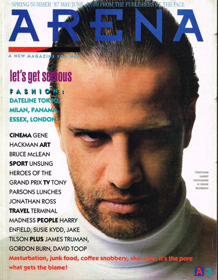 ARENA UK magazine side cover  May/June 1987