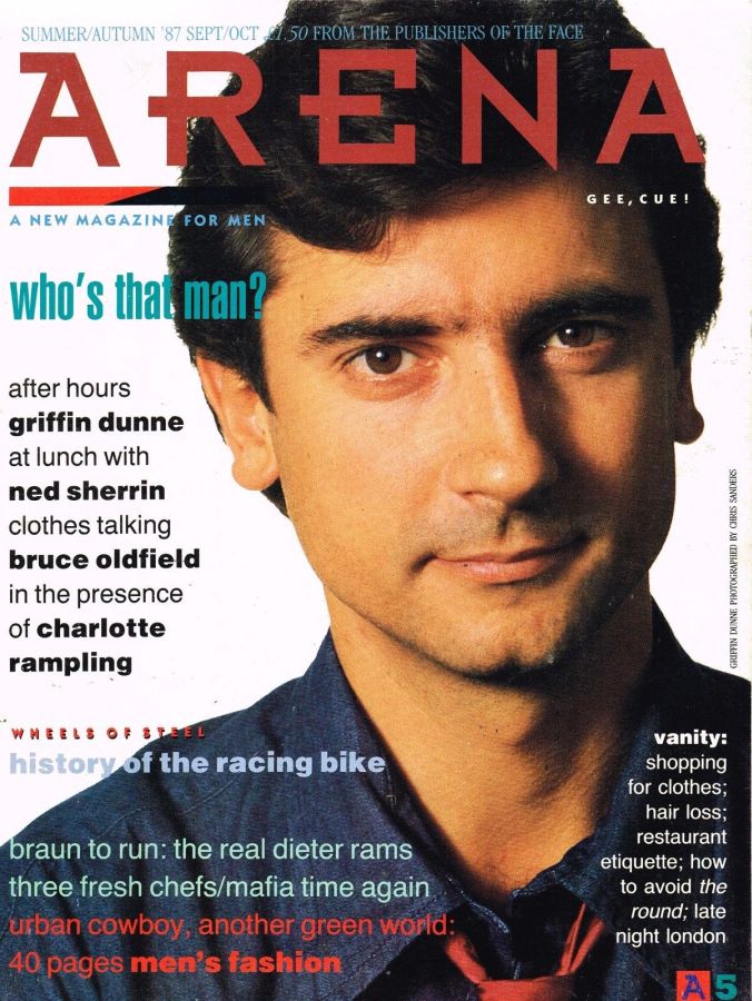ARENA UK magazine side cover  September/October 1987
