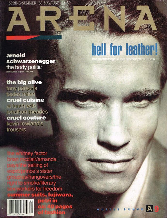 ARENA UK magazine side cover  May/June 1988