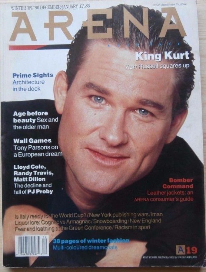 ARENA UK magazine side cover  December 1989/ January 1990 