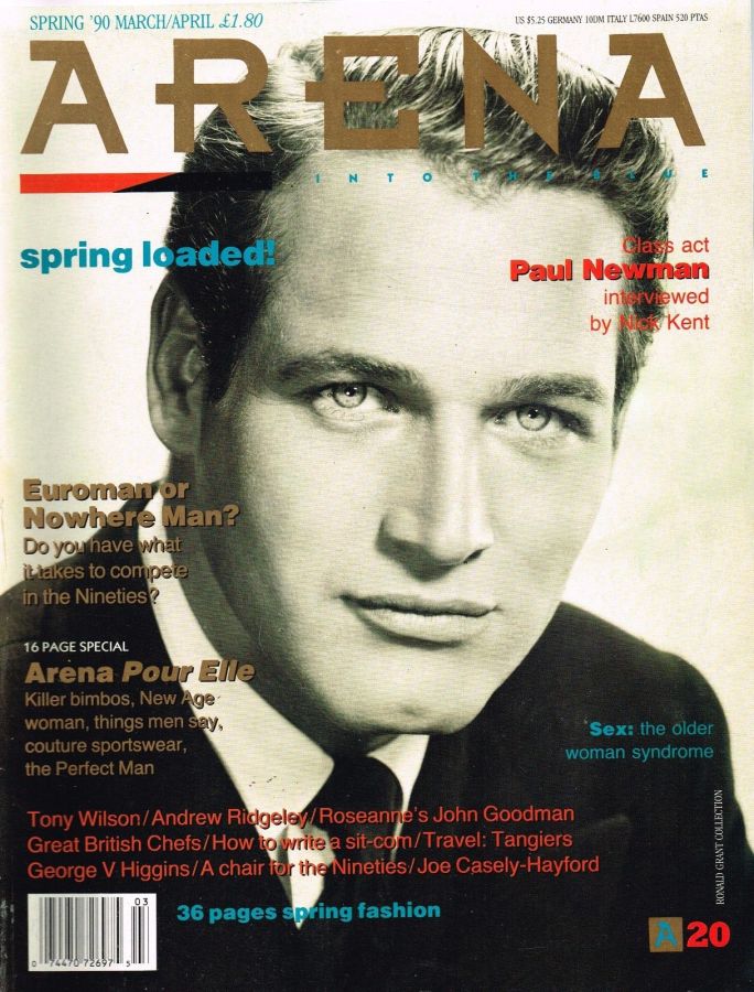 ARENA UK magazine side cover  March/April 1990