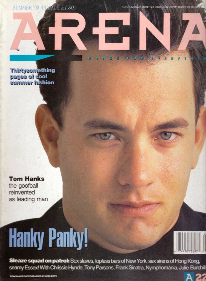 ARENA UK magazine side cover  July/August 1990
