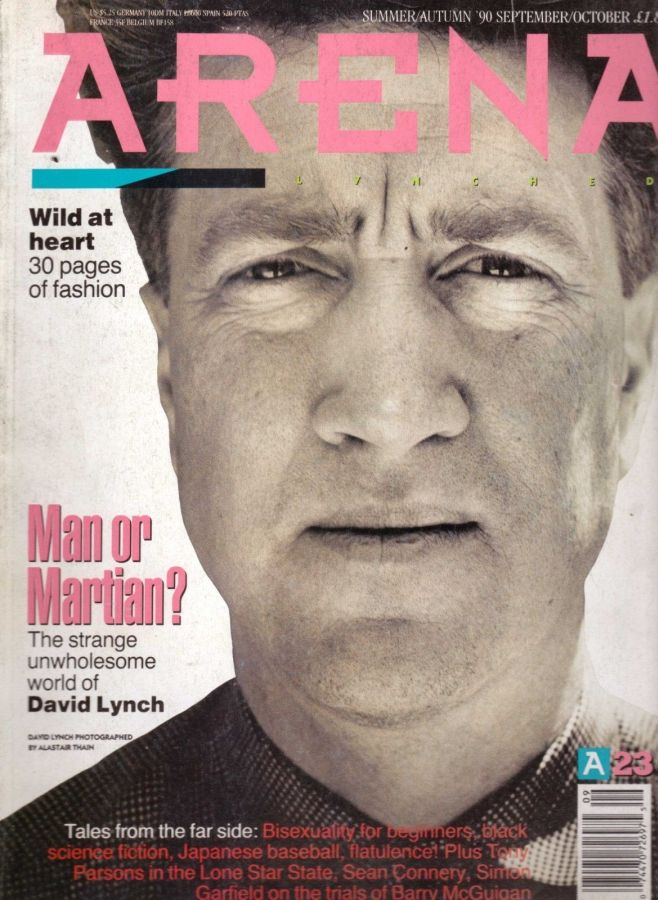 ARENA UK magazine side cover  September/October 1990