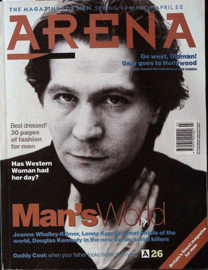 ARENA UK magazine side cover  March/April 1991