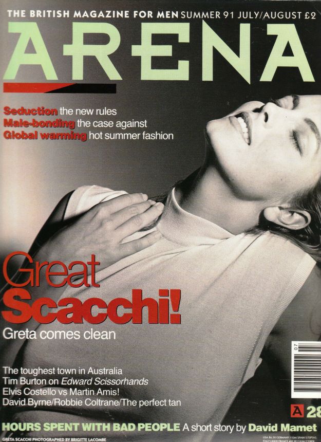 ARENA UK magazine side cover  July/August 1991