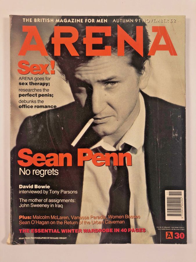 ARENA UK magazine side cover  November 1991