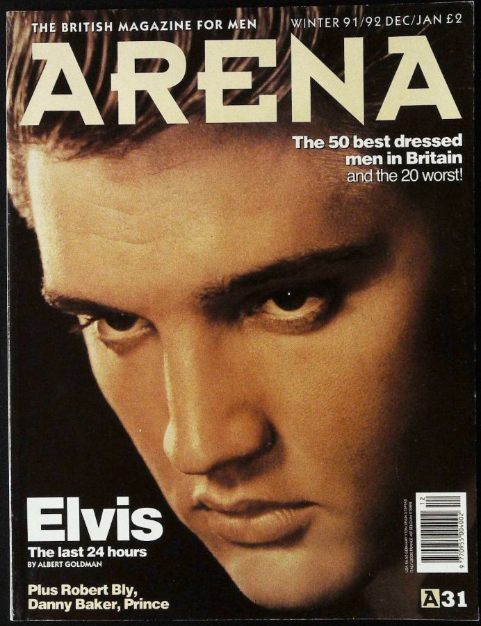 ARENA UK magazine side cover  December 1991/ January 1992 
