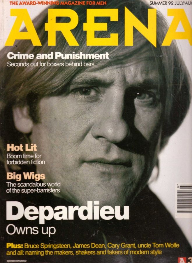 ARENA UK magazine side cover  July/August 1992