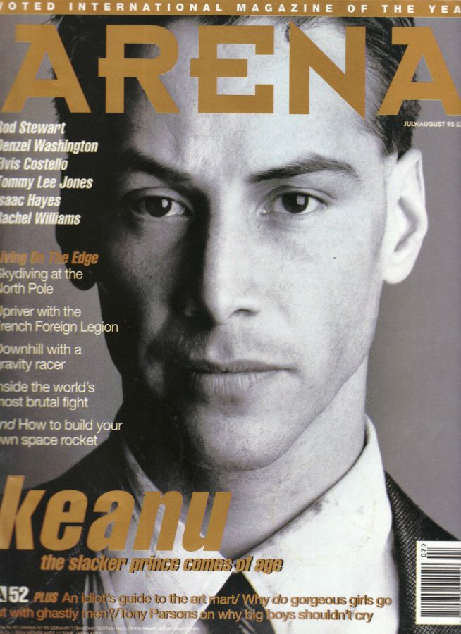 ARENA UK magazine side cover  July/August 1995