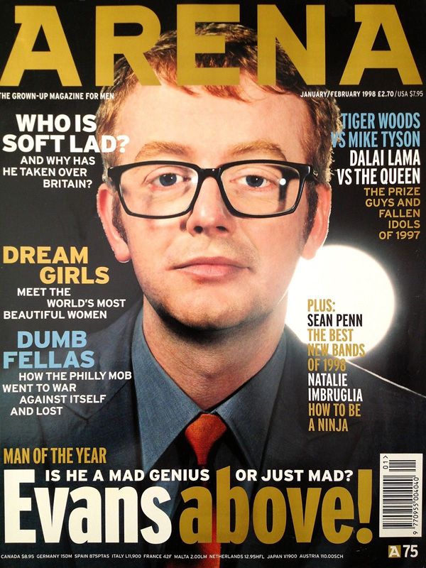 ARENA UK magazine side cover Issue 75 2 January 1998