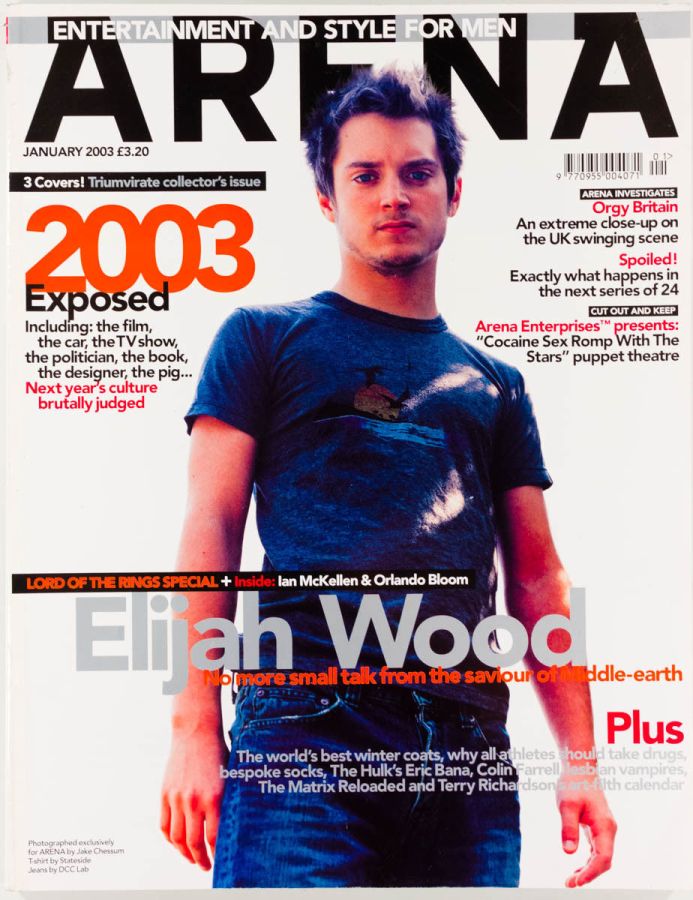 ARENA UK magazine side cover  January 2003