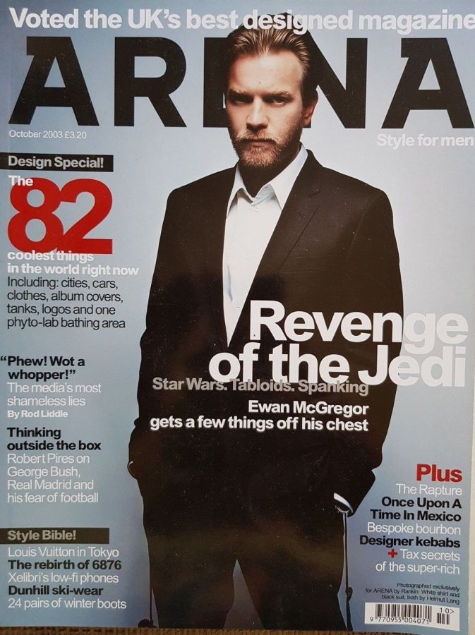 ARENA UK magazine side cover  October 2003