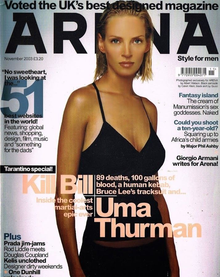 ARENA UK magazine side cover  November 2003