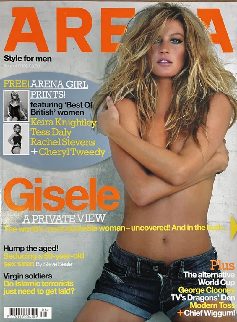 ARENA UK magazine side cover  August 2006