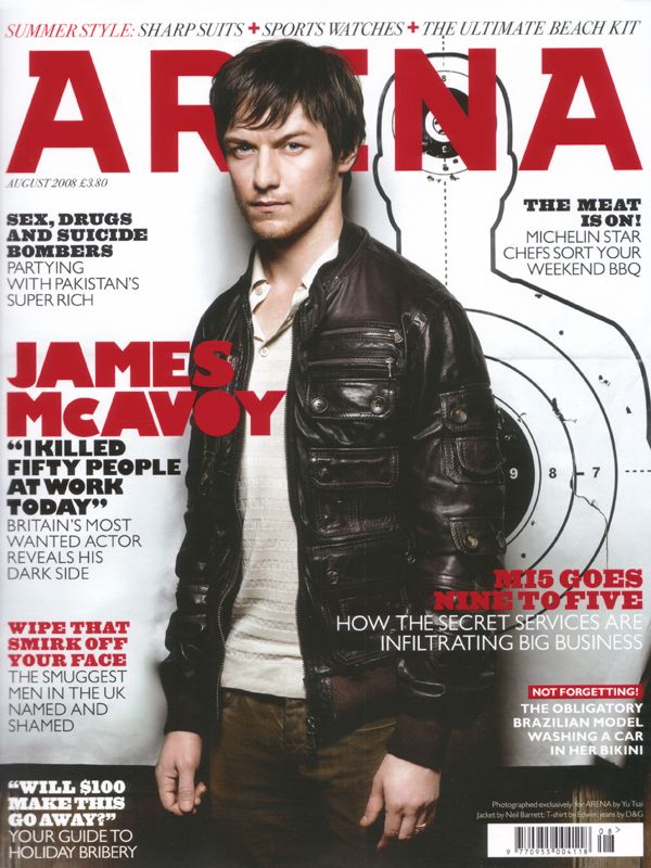 ARENA UK magazine side cover  August 2008