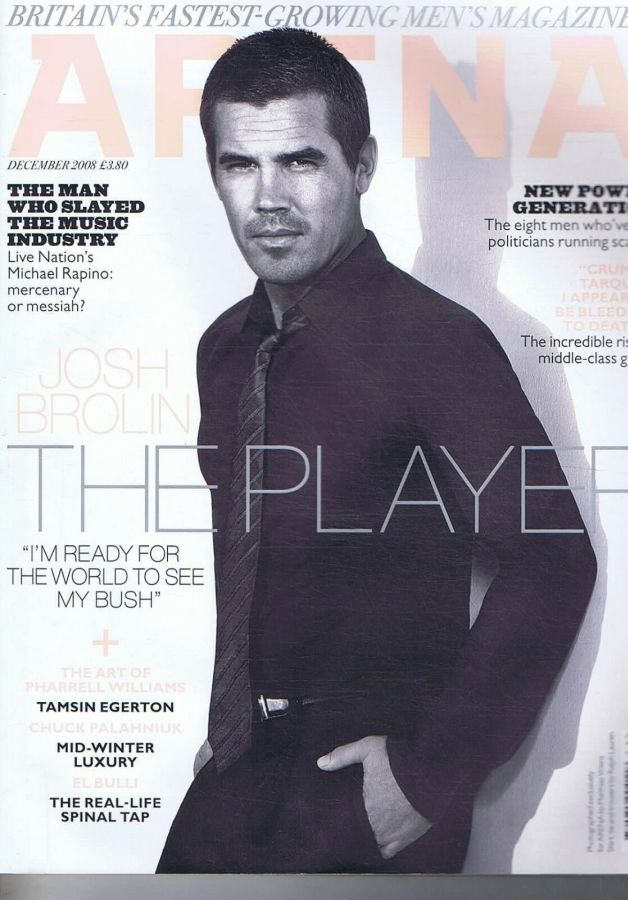 ARENA UK magazine side cover  December 2008