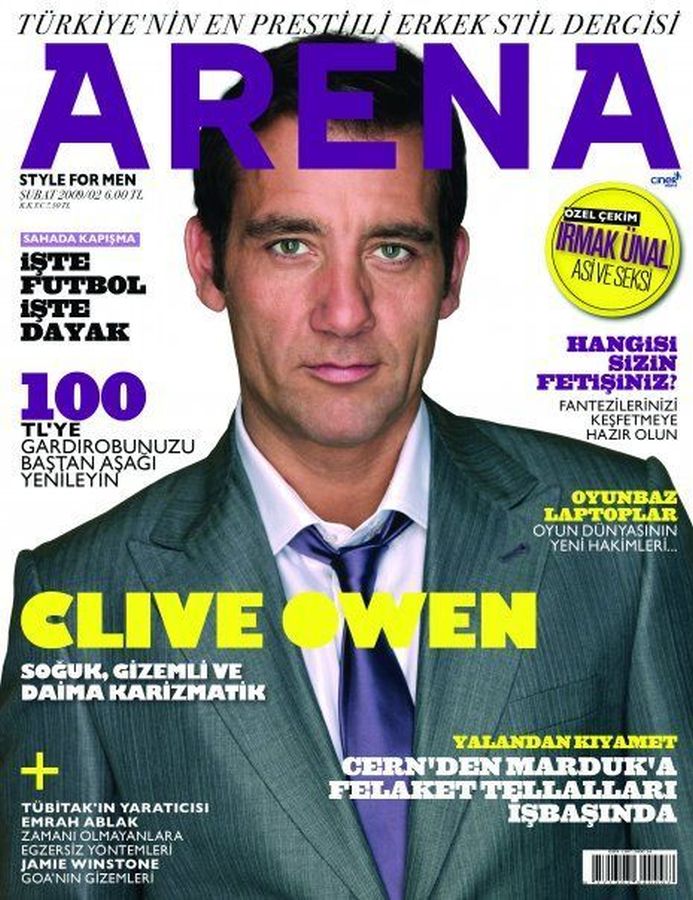 ARENA TURKEY magazine side cover  February 2009