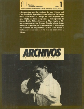ARCHIVOS DE LA FILMOTECA magazine side cover Issue 1 March 1989