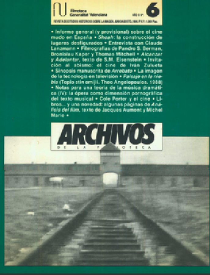 ARCHIVOS DE LA FILMOTECA magazine side cover Issue 6 June 1990