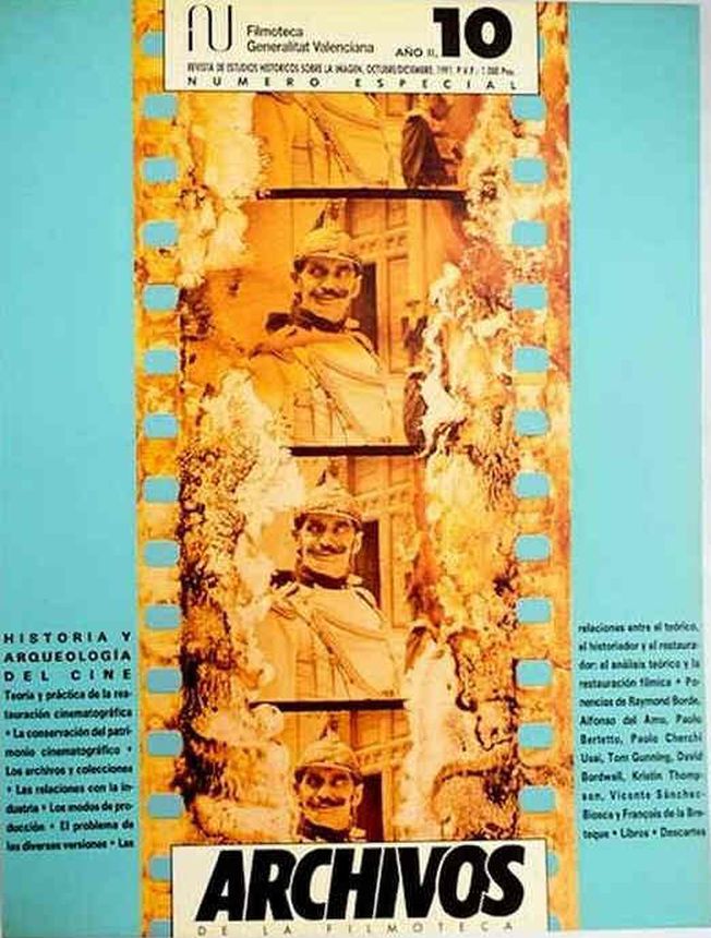 ARCHIVOS DE LA FILMOTECA magazine side cover Issue 10 October 1991