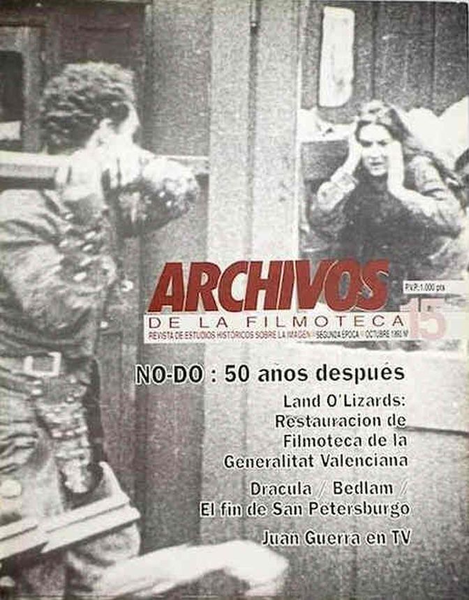 ARCHIVOS DE LA FILMOTECA magazine side cover Issue 15 October 1993