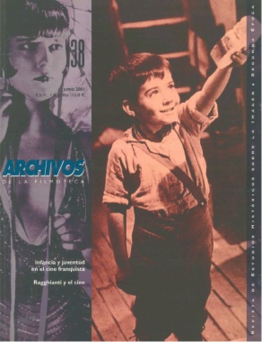 ARCHIVOS DE LA FILMOTECA magazine side cover Issue 38 June 2001
