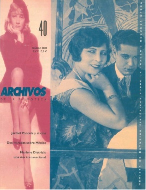 ARCHIVOS DE LA FILMOTECA magazine side cover Issue 40 February 2002