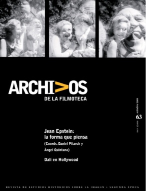 ARCHIVOS DE LA FILMOTECA magazine side cover Issue 63 October 2009