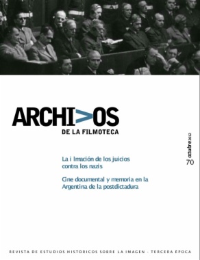 ARCHIVOS DE LA FILMOTECA magazine side cover Issue 70 October 2012