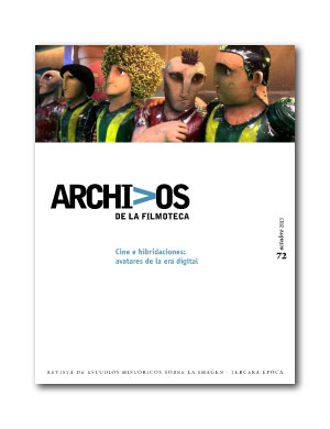 ARCHIVOS DE LA FILMOTECA magazine side cover Issue 72 October 2013
