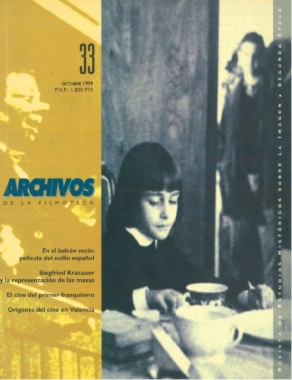 ARCHIVOS DE LA FILMOTECA magazine side cover Issue 33 October 1999