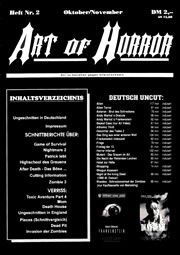 ART OF HORROR magazine side cover Issue 2 October 1993