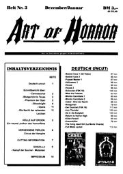 ART OF HORROR magazine side cover Issue 3 December 1993